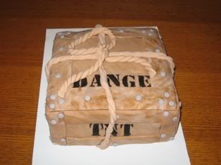 military grooms cake