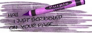 purple crayon scribble on your page