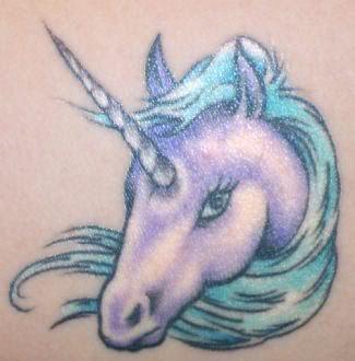 unicorn head tattoo