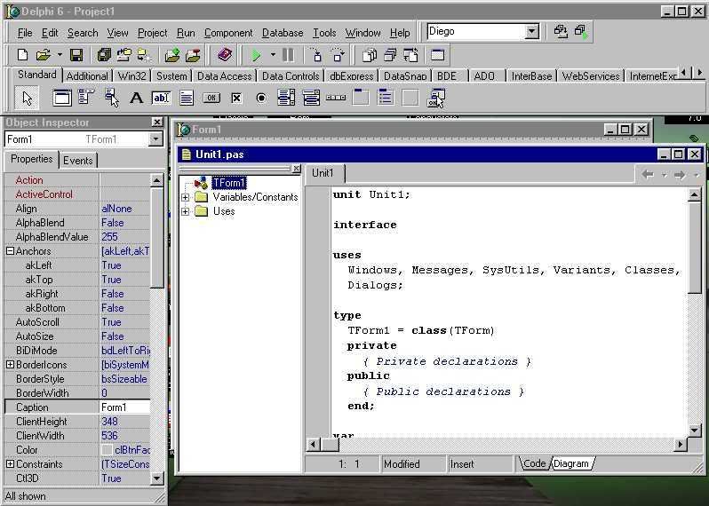 El Entorno Integrado de Desarrollo de Delphi 6.0