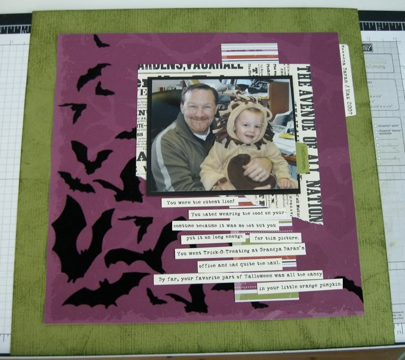 Halloween Scrapbook Page Completed