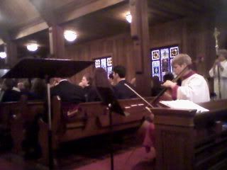 Jesse from the Concert Choir, who's also in our Choir, and played the Cello for us this today.