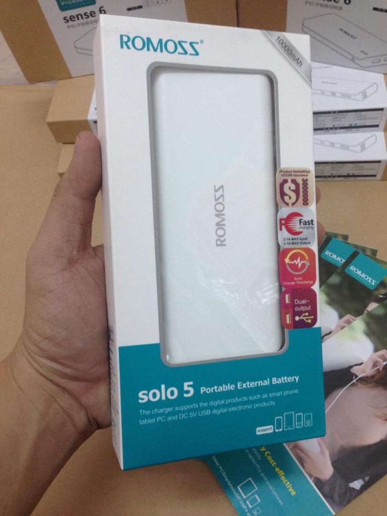 Pin Dự Phòng CHÍNH HÃNG ROMOSS - BẢO HÀNH 1 ĐỔI 1 TRONG 12 THÁNG - PHÂN PHỐI SỈ LẺ - 7