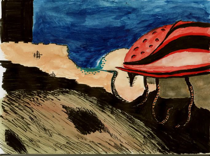 DSG 1340: Sci-Fantasy: BEFORE THE DUSK-LIT CASTLE RAMPARTS, A SPACECRAFT HOVERS DSG 1340: Sci-Fantasy: BEFORE THE DUSK-LIT CASTLE RAMPARTS, A SPACECRAFT HOVERS