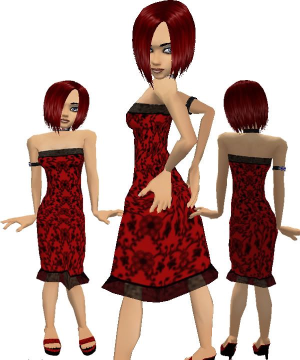 Elegance in Red Dress
