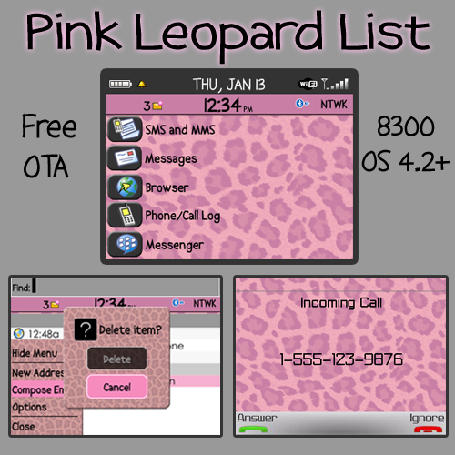 Pink Blackberry Curve 8350i Nextel Series.