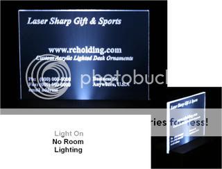 lighted acrylic personalized business card an excellent desktop or 