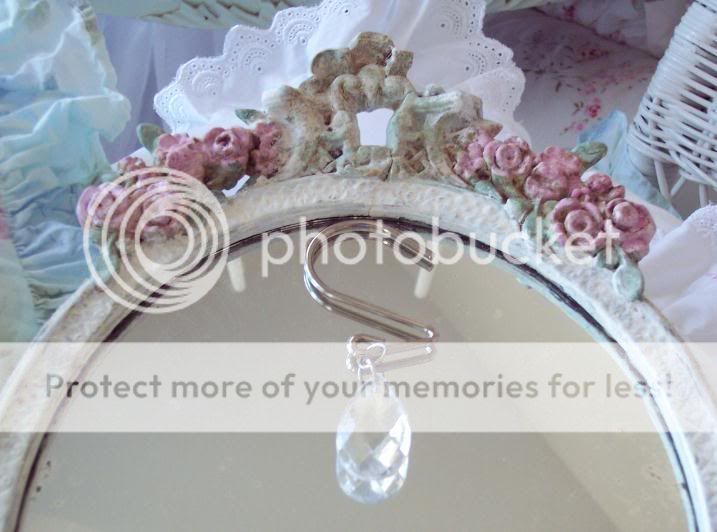 The pretty crystal pink prisms shower curtain hooks shown below are 