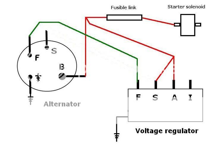 Ford alternator voltage regulator wiring diagram #3