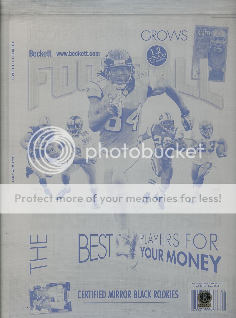 RODDY WHITE ARIAN FOSTER Beckett Printing Plate Set  